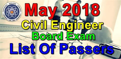 prc civil engineering result may 2018|MAY 2018 CIVIL ENGINEER LICENSURE EXAMINATION .